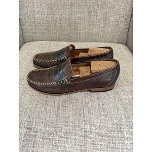 Martin Dingman Water Buffalo Loafers Brown/Black Size 8.5 M